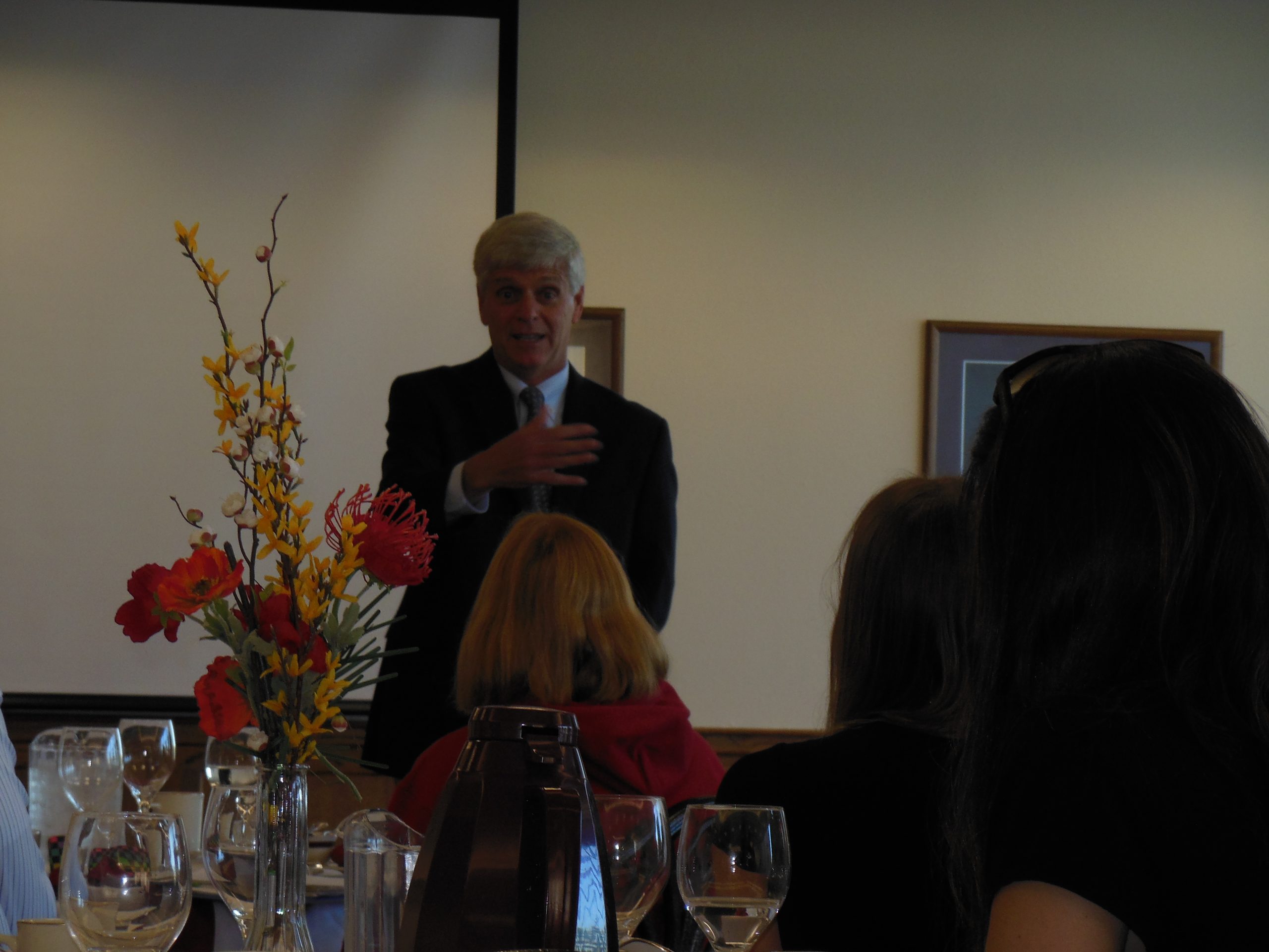 Jim Clamons VP of Engineering Operations for Harris Communications Systems Takes Part in Ethics Breakfast