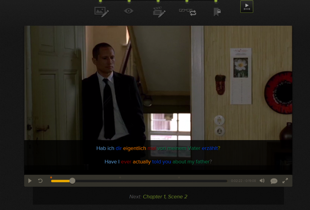 Watch full-length movies in your chosen language with subtitles.