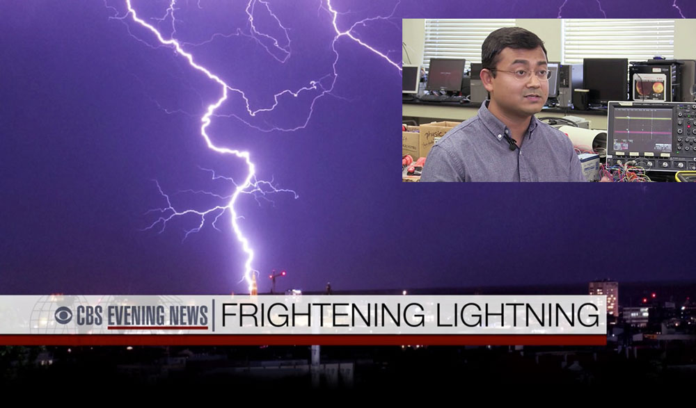 Florida Tech Lightning Researcher Featured on CBS Evening News