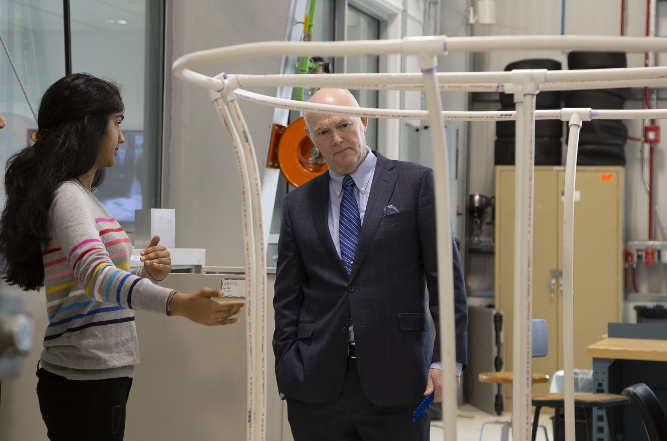 ULA President Tory Bruno Tours Florida Tech Campus