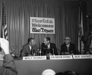 Press conference with Walt Disney