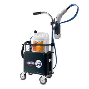Electrostatic sprayer that the university will use to disinfect areas where a positive case of COVID-19 has been reported