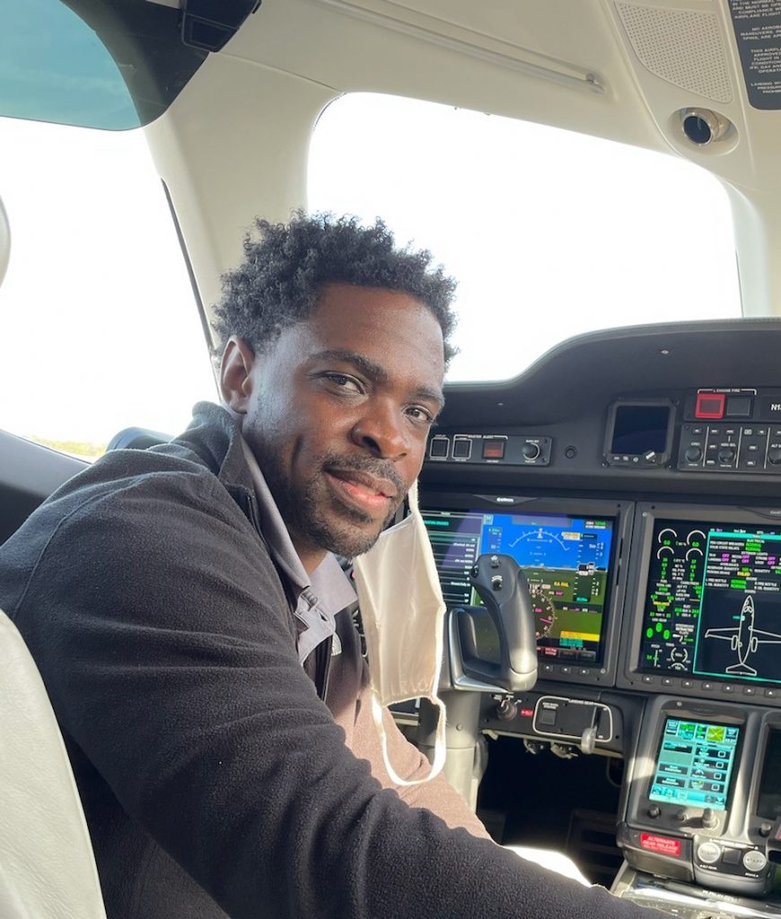Ramone Hemphill Sr., project management MBA student and founder of the 99th Squadron, a nonprofit that teaches young people the fundamentals of aviation.