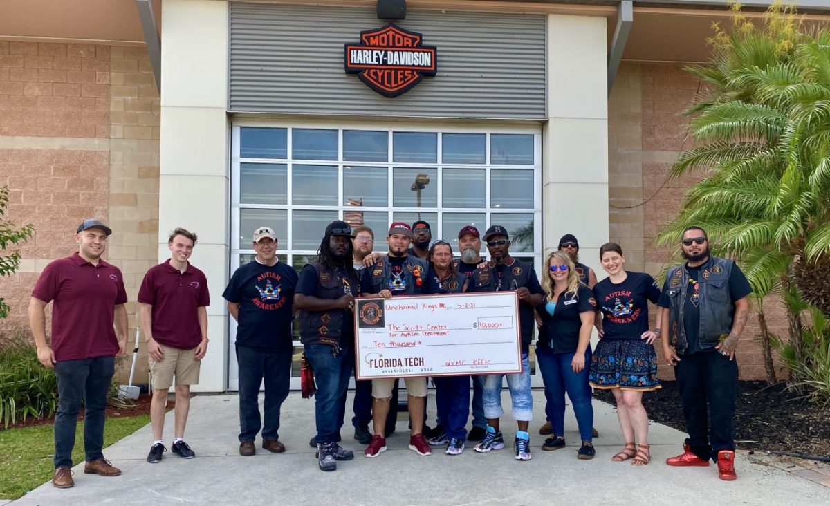 Unchained Kings Motorcycle Club Raises $12K for Florida Tech’s Scott Center for Autism Treatment