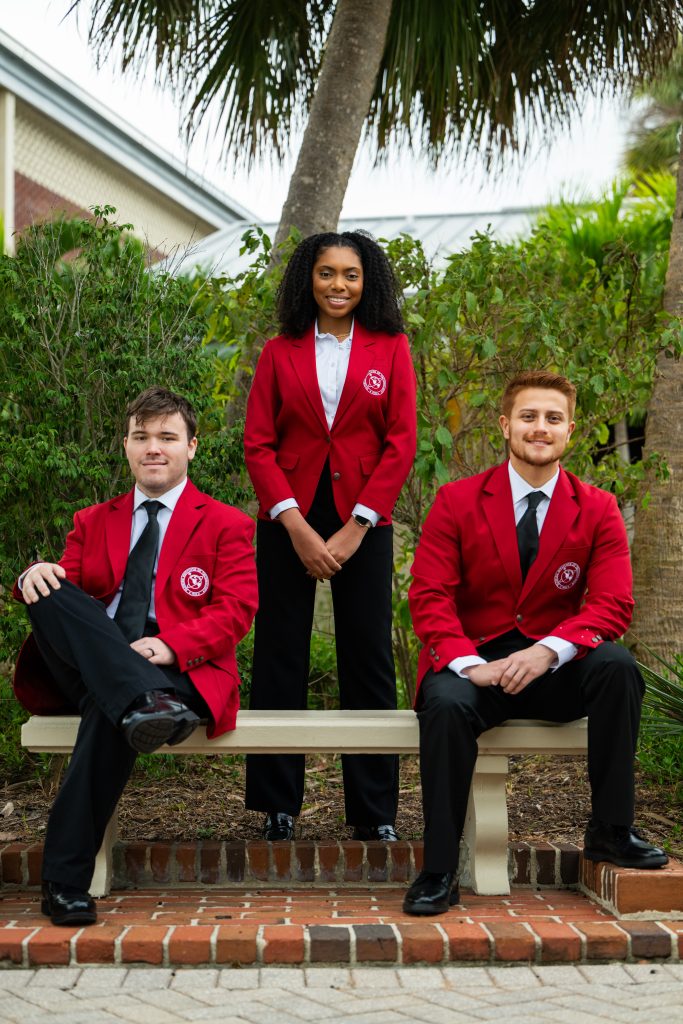 President's Ambassadors, from left, Darryl Chamberlin, Deztynee Bryan and Steven Holmberg