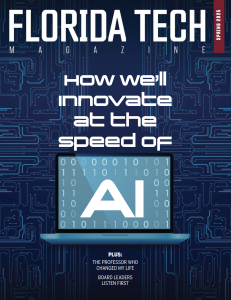 Florida Tech Magazine spring 2025 issue cover